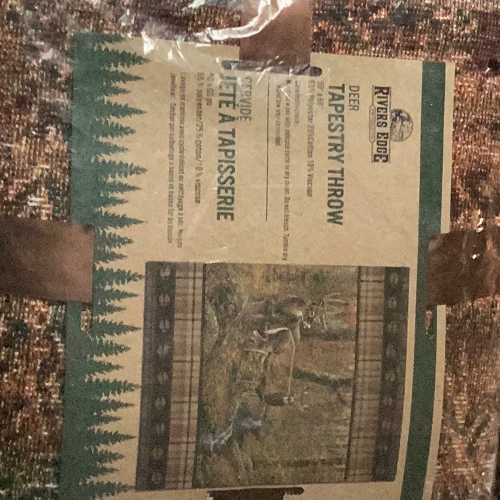 Deer tapestry throw. 50x60